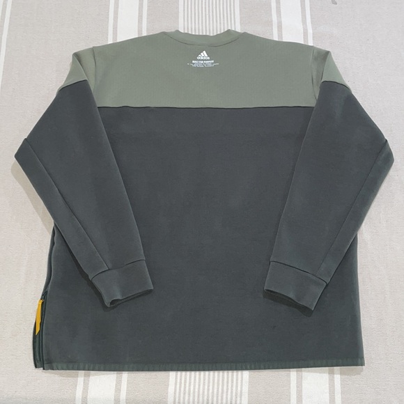 Adidas Zne Crew Men’s XXL Legend Earth / Legacy Green 1 Logo sweatshirt Like new - Picture 8 of 9
